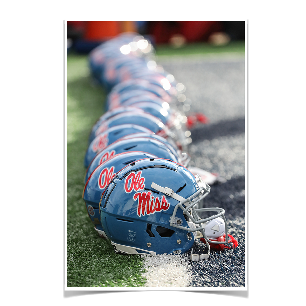 Ole Miss Rebels - Ole Miss Football Helmets - College Wall Art #Canvas