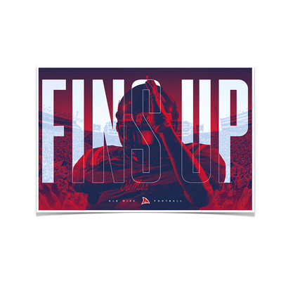 Ole Miss Rebels - Fins Up Ole Miss Football - College Wall Art #Poster