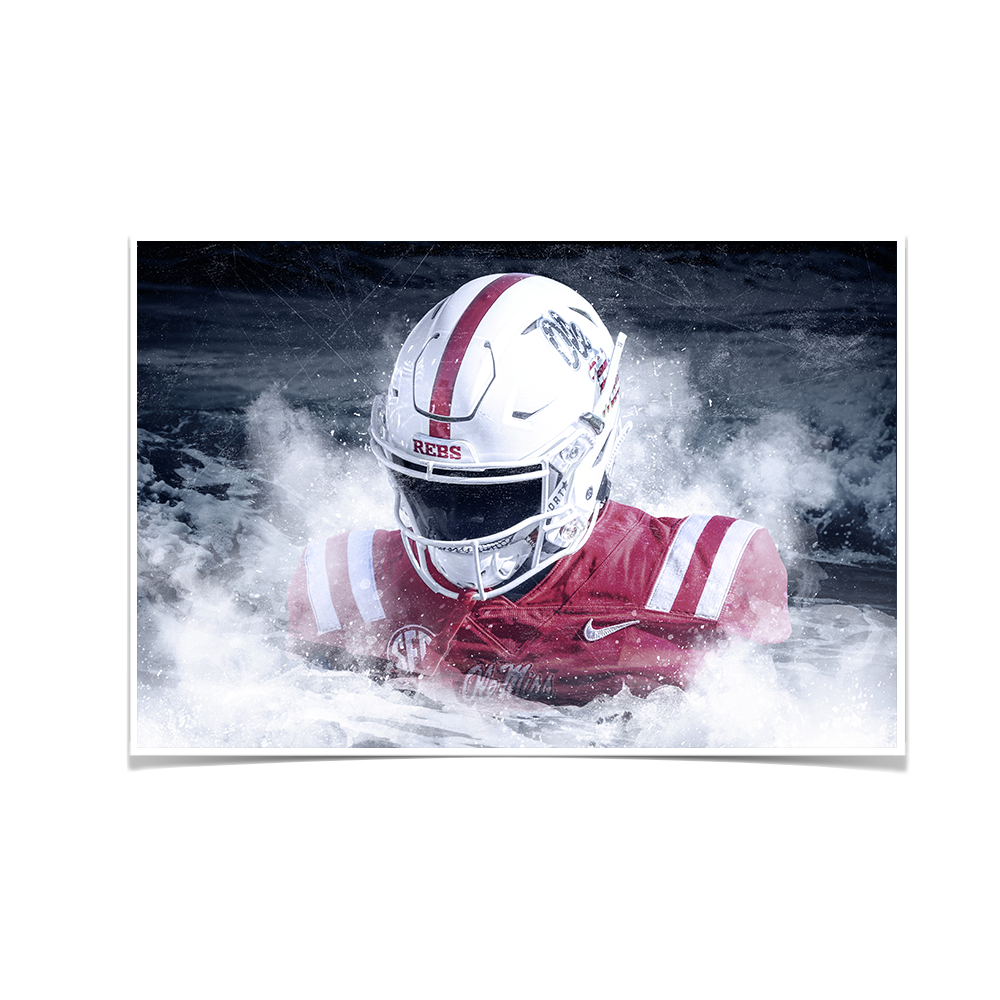 Ole Miss Rebels - Blood In The Water - College Wall Art #Canvas