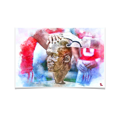 Ole Miss Rebels - Never Quit Watercolor - College Wall Art #Poster
