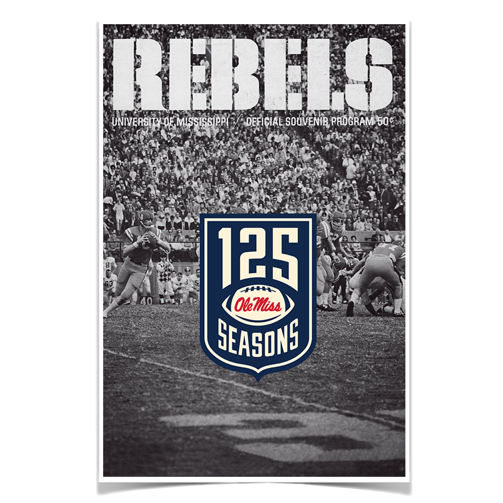 Ole Miss Rebels - REBELS 125 Years - College Wall Art #Canvas