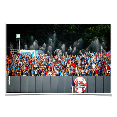 Ole Miss Rebels - Ole Miss Baseball Shower - College Wall Art #Poster