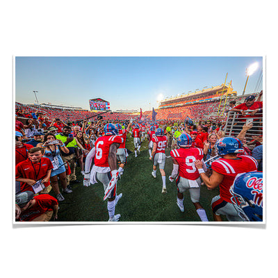 Ole Miss Rebels - Running Onto the Field - College Wall Art #Poster