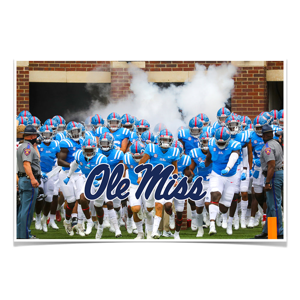 Ole Miss Rebels - Powder Blue 1 - College Wall Art #Canvas