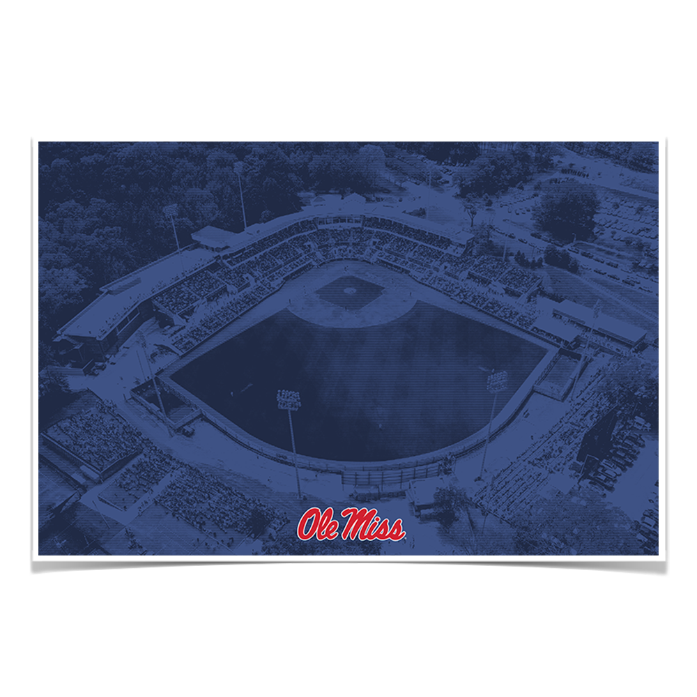 Ole Miss Rebels - Aerial Swayze Blue - College Wall Art #Canvas