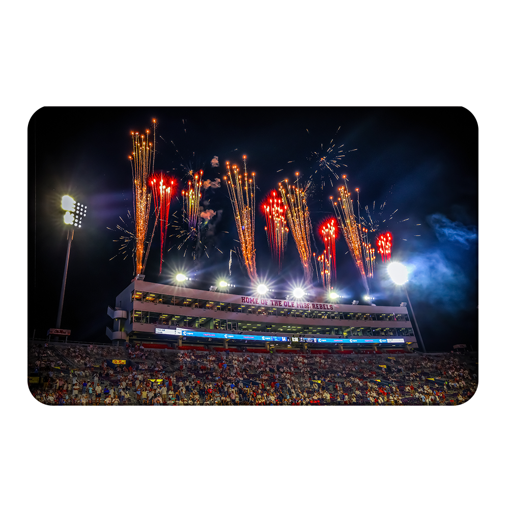 Ole Miss Rebels - Fireworks over Vaught-Hemingway - College Wall Art #Canvas