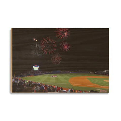 Ole Miss Rebels - Fireworks Over Swayze Field - College Wall Art #Wood