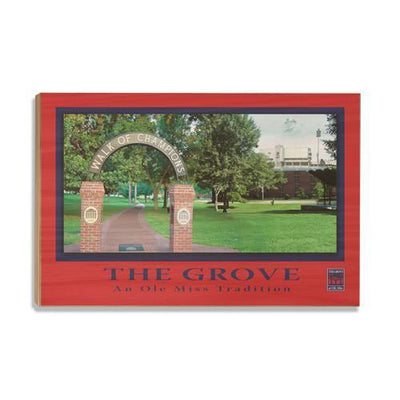 Ole Miss Rebels - The Grove an Ole Miss Tradition - College Wall Art #Wood