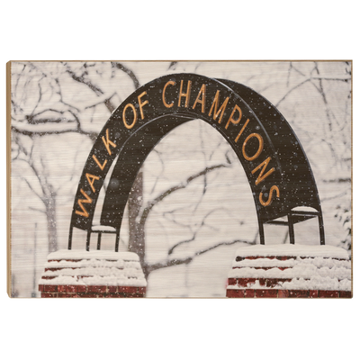Ole Miss Rebels - Snowy Day Walk of Champions - College Wall Art #Wood