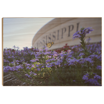 Ole Miss Rebels - Mississippi Butterfly - College Wall Art #Wood