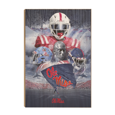 Ole Miss Rebels - Never Quit Collage - College Wall Art #Wood