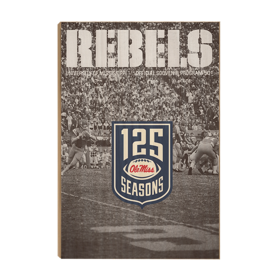 Ole Miss Rebels - REBELS 125 Years - College Wall Art #Canvas
