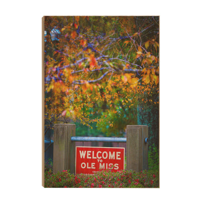 Ole Miss Rebels - Welcome to Ole Miss - College Wall Art #Wood