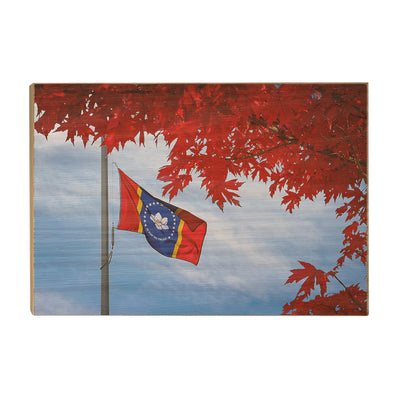 Ole Miss Rebels - Fall Magnolia State Flag - College Wall Art #Wood
