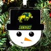 North Dakota State Bison - NDSU Snowman Head Double-Sided Ornament