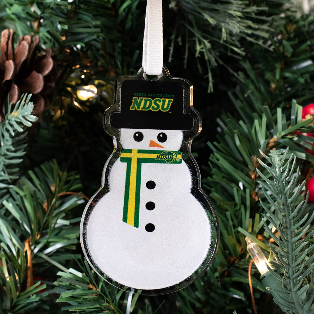 North Dakota State Bison - NDSU Snowman Double-Sided Ornament
