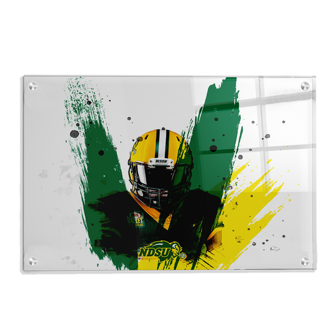 North Dakota State Bisons - NDSU Football Paint - College Wall art #Canvas