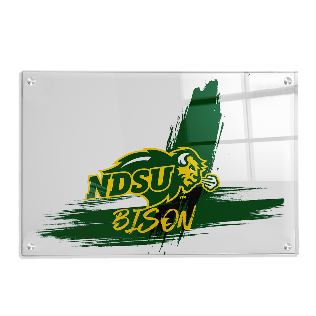 North Dakota State Bisons - Paint Ornament cutout - College Wall Art #Canvas