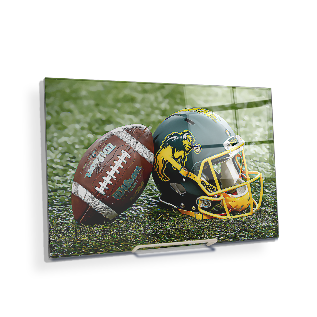 North Dakota State Bisons - Harvest Helmet - College Wall Art #Canvas