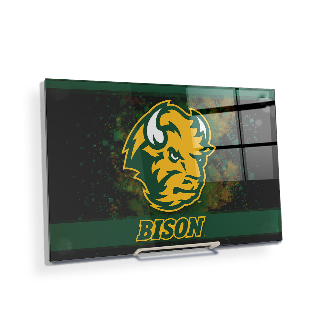 North Dakota State Bisons - Bison Art Deco - College Wall Art #Canvas