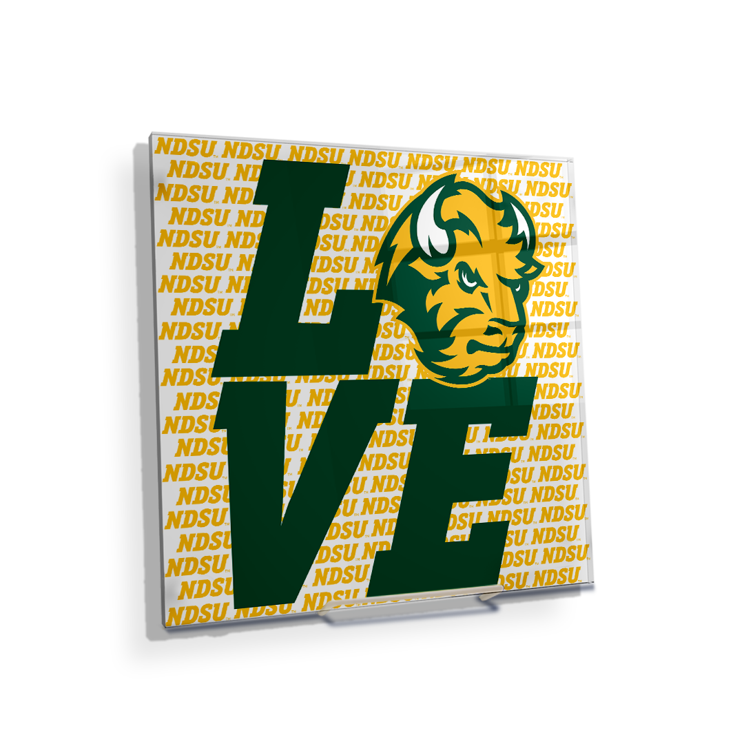North Dakota State Bison - Love NDSU - College Wall Art #Canvas