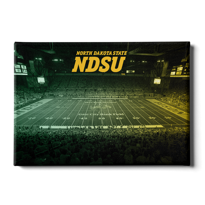 North Dakota State Bisons - Gate City Bank Field Duo Tone - College Wall Art #Canvas