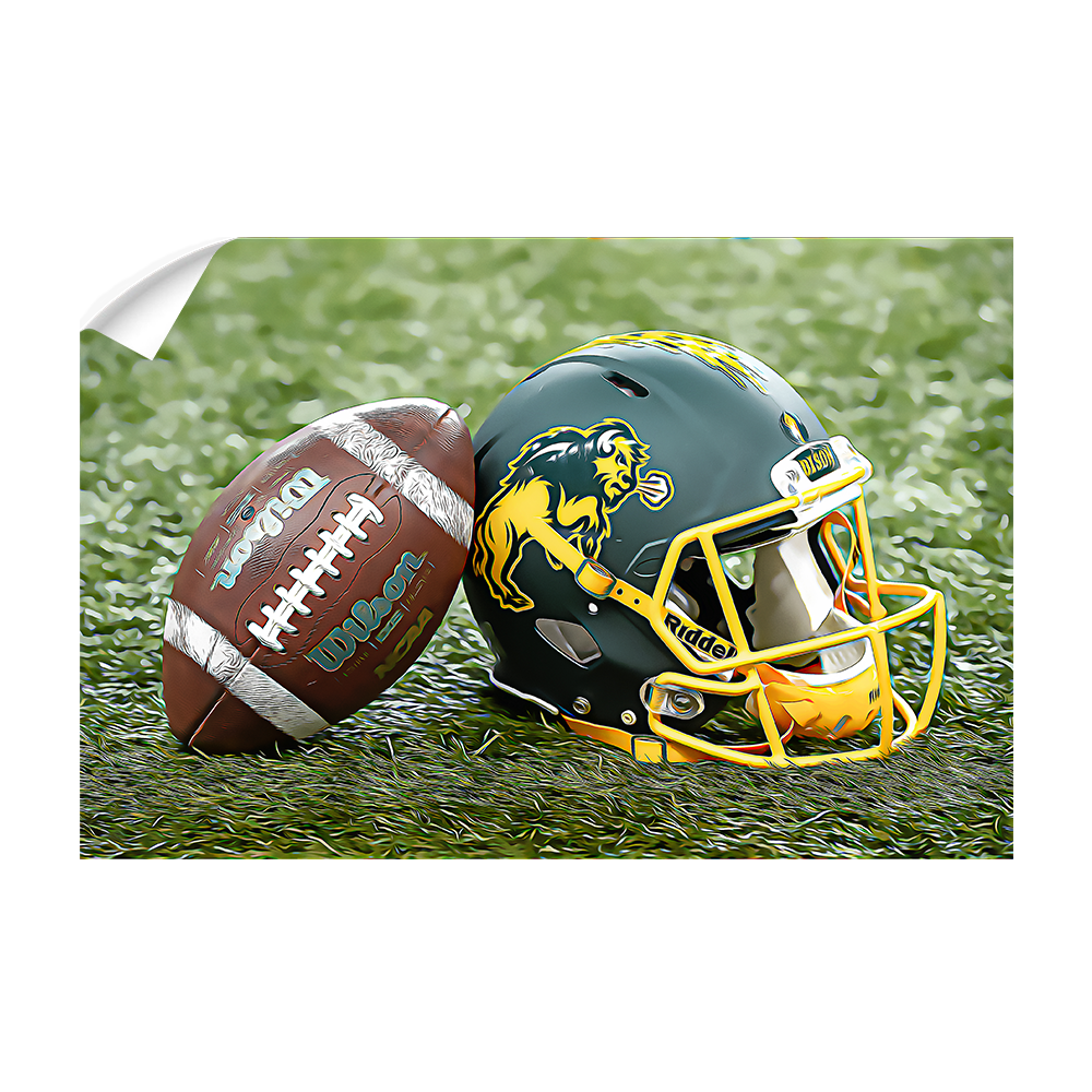 North Dakota State Bisons - Harvest Helmet - College Wall Art #Canvas