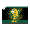 North Dakota State Bisons - Bison Art Deco - College Wall Art #Wall Decal