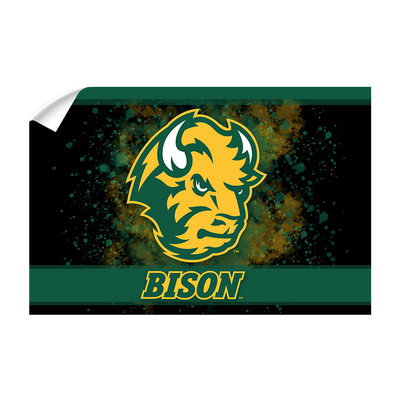 North Dakota State Bisons - Bison Art Deco - College Wall Art #Wall Decal
