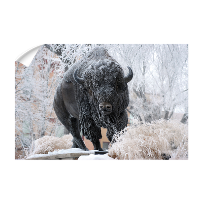North Dakota State Bisons - Bison Snow - College Wall Art #Wall Decal