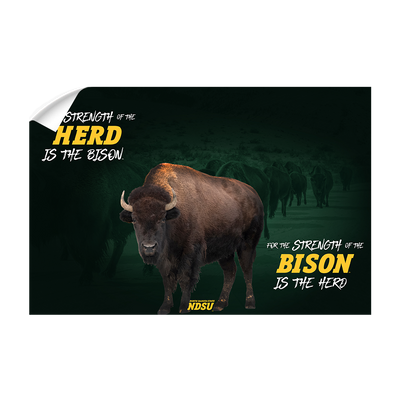 North Dakota State Bison - For the Strength of the Herd - College Wall Art #Wall Decal