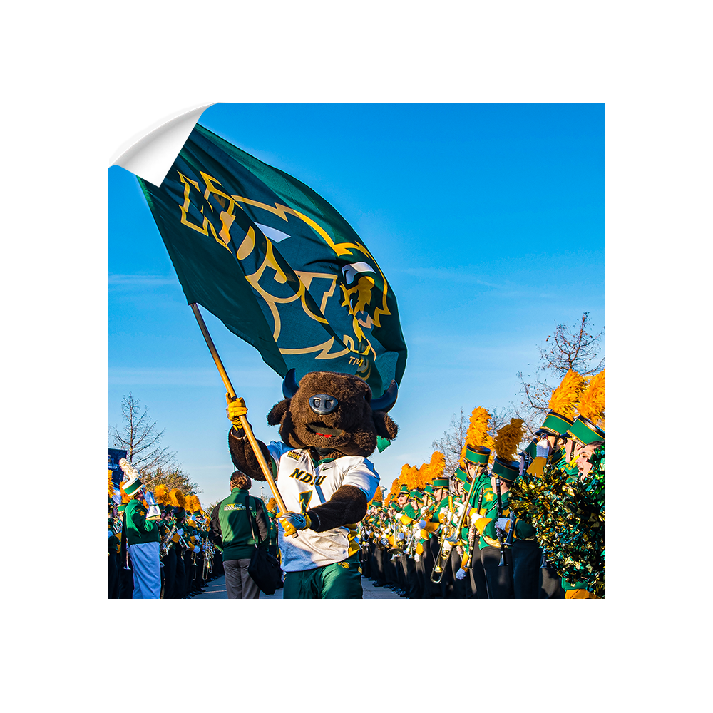 North Dakota State Bisons - Thundar Team Walk - College Wall Art #Canvas