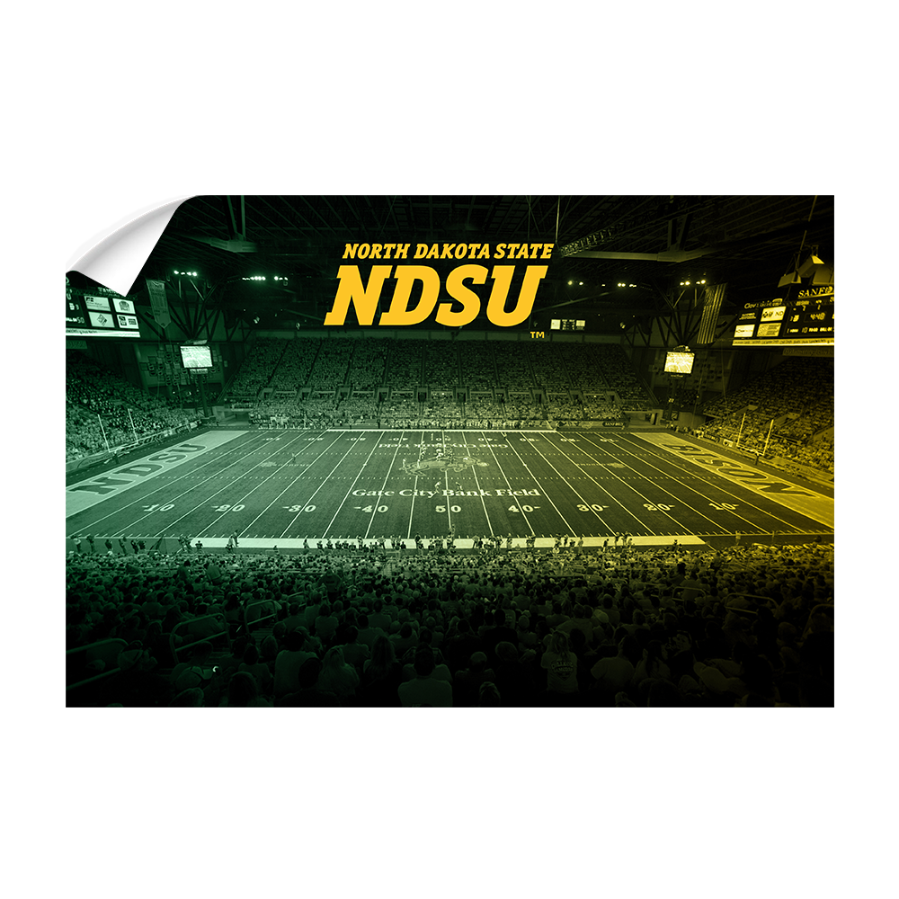 North Dakota State Bisons - Gate City Bank Field Duo Tone - College Wall Art #Canvas