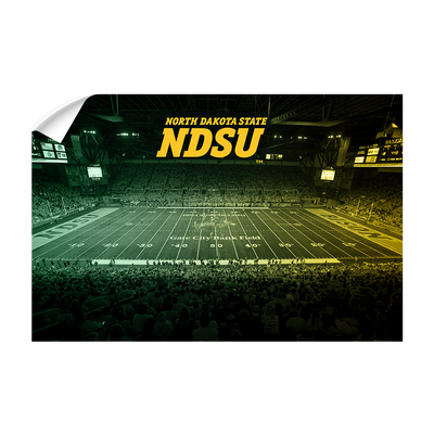 North Dakota State Bisons - Gate City Bank Field Duo Tone - College Wall Art #Wall Decal