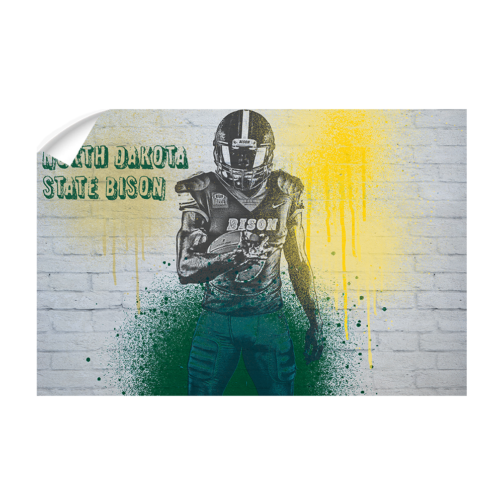 North Dakota State Bison - NDSU Graffiti - College Wall Art #Canvas