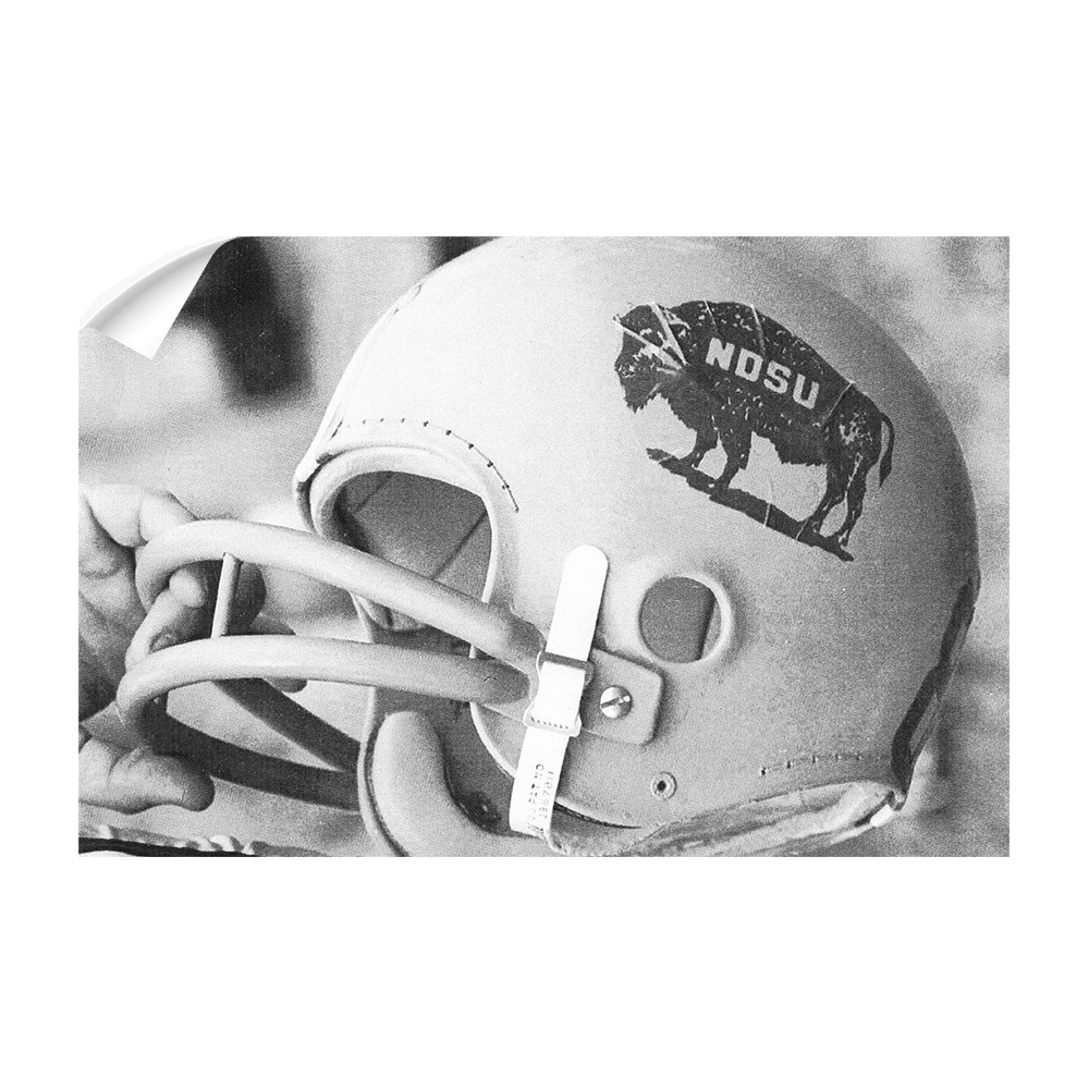 North Dakota State Bisons - Vintage 1960's NDSU Football Helmet - College Wall Art #Canvas