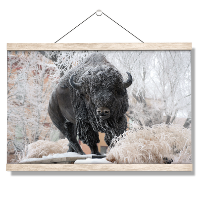 North Dakota State Bisons - Bison Snow - College Wall Art #Hanging Canvas