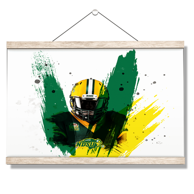 North Dakota State Bisons - NDSU Football Paint - College Wall art #Hanging Canvas