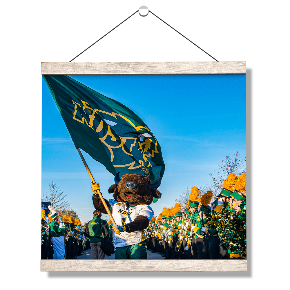 North Dakota State Bisons - Thundar Team Walk - College Wall Art #Canvas