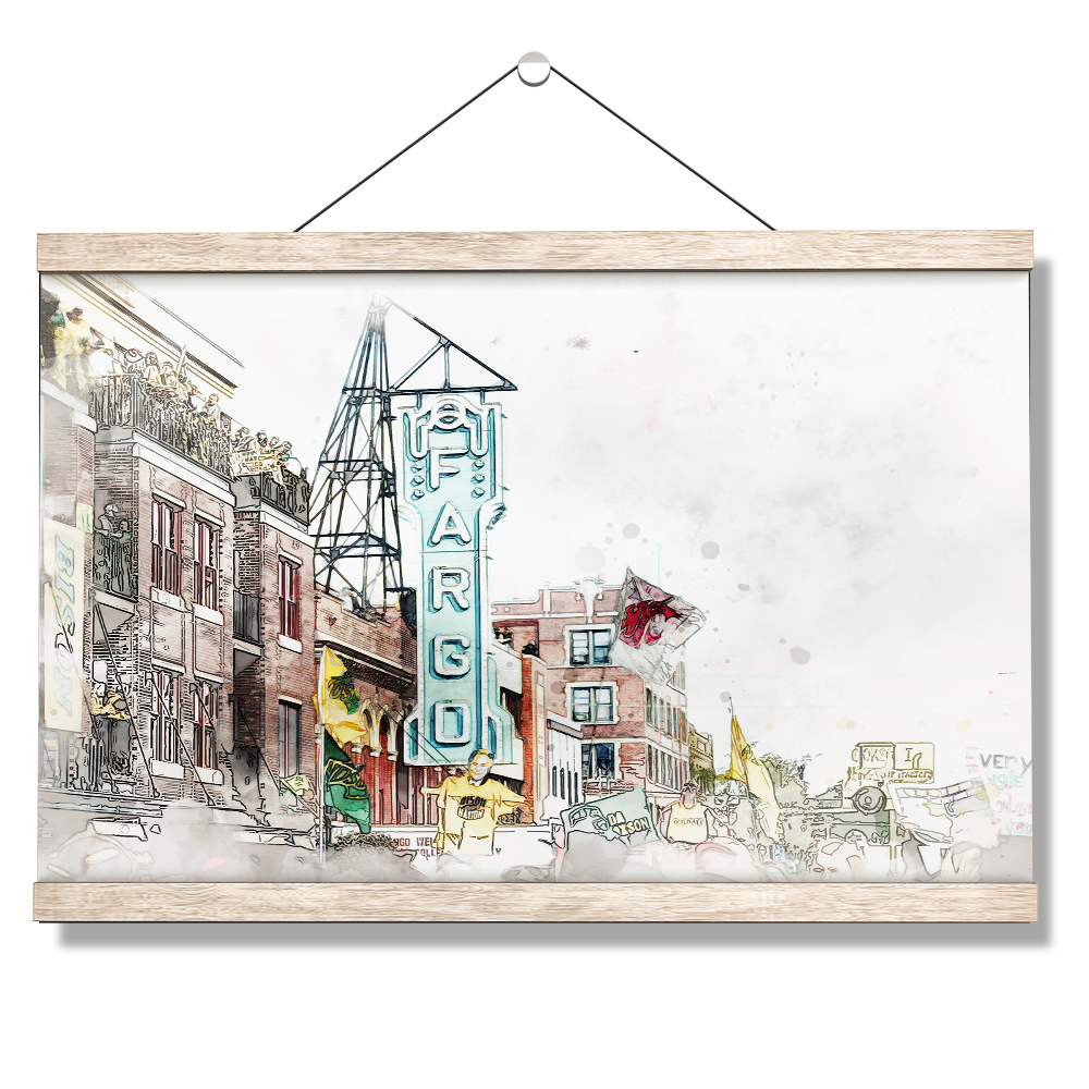 North Dakota State Bison - Game Day Watercolor