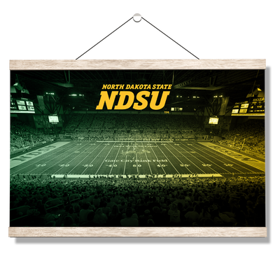 North Dakota State Bisons - Gate City Bank Field Duo Tone - College Wall Art #Hanging Canvas