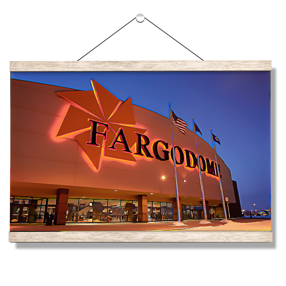 North Dakota State Bisons - Fargo Dome Oil Painting - College Wall Art #Canvas