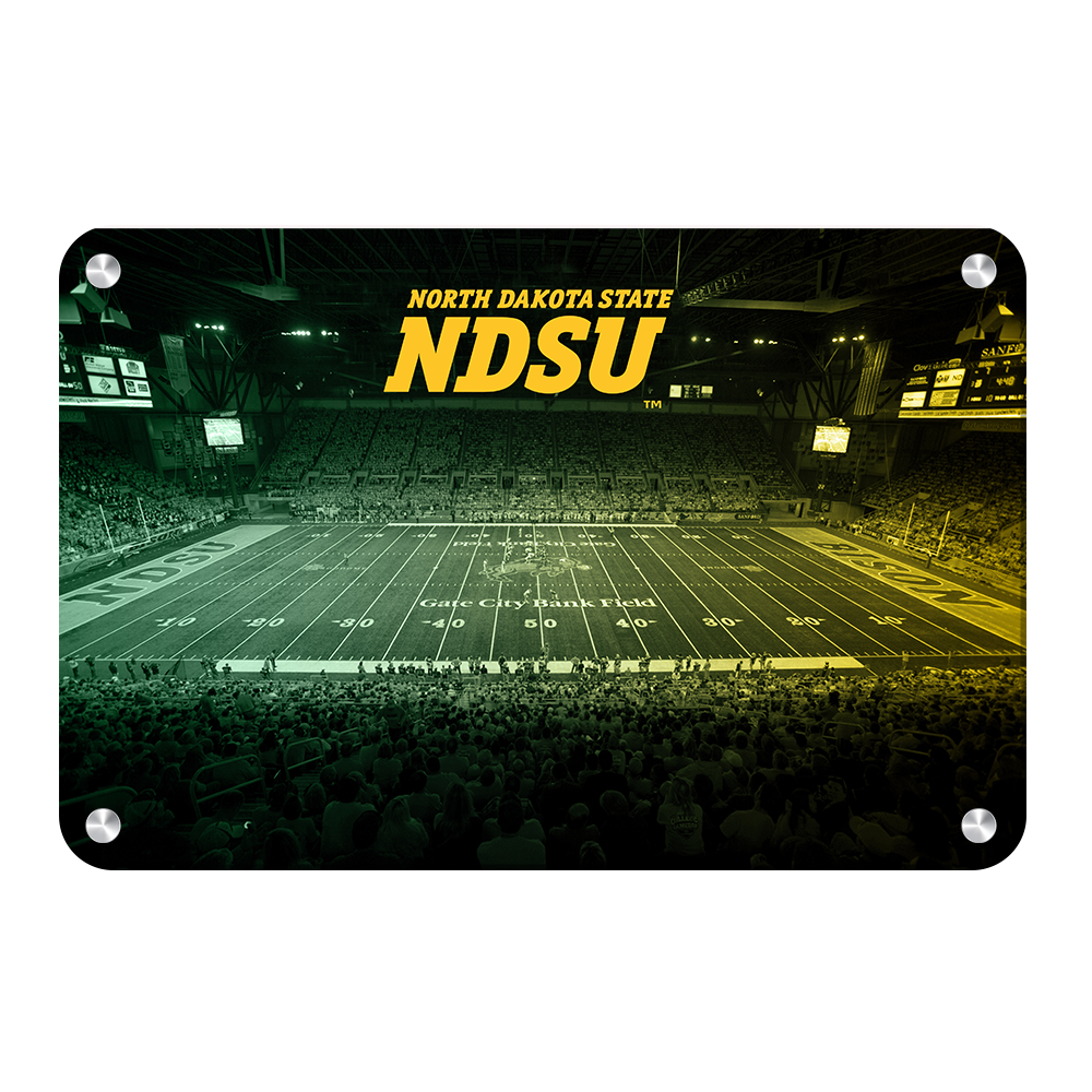 North Dakota State Bisons - Gate City Bank Field Duo Tone - College Wall Art #Canvas