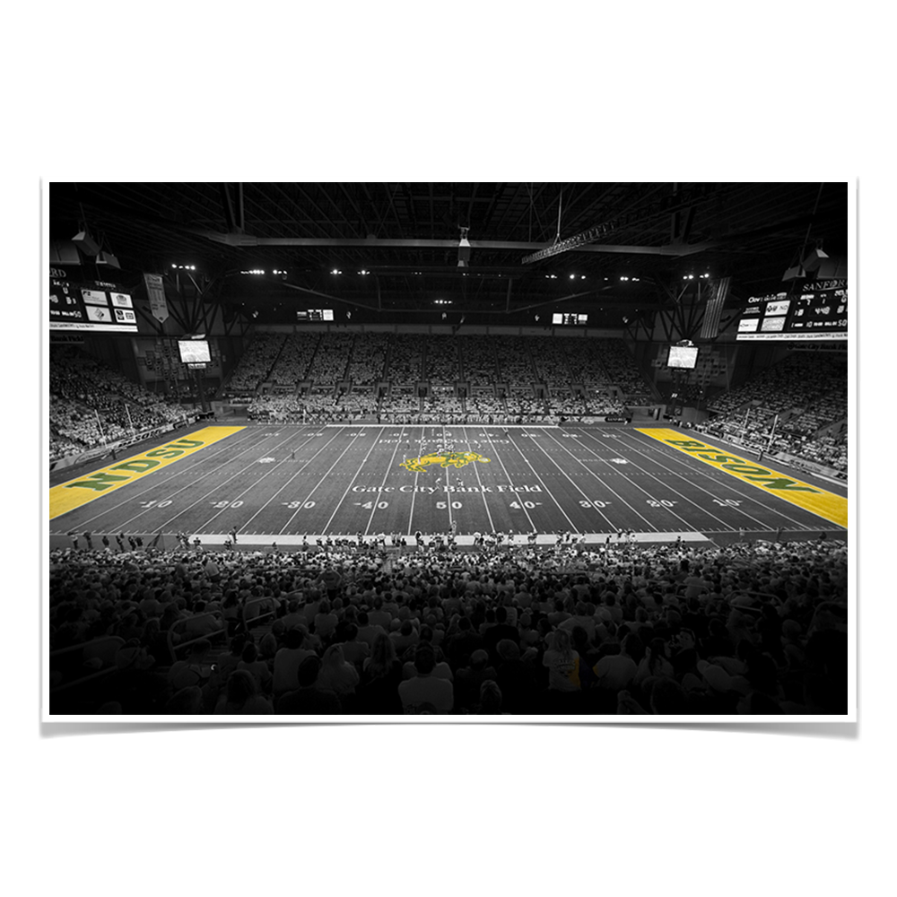 North Dakota State Bisons - Gate City Bank Field BWC - College wall Art #Canvas