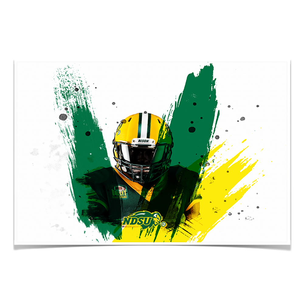 North Dakota State Bisons - NDSU Football Paint - College Wall art #Canvas