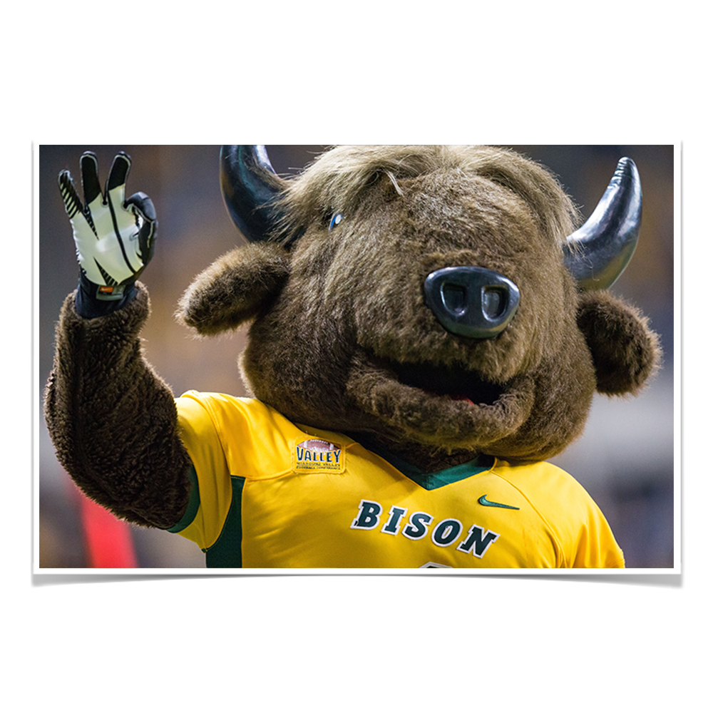 North Dakota State Bisons - Thundar Three Fingers - College Wall Art #Canvas