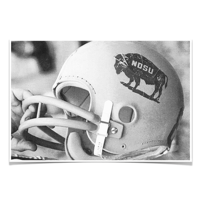 North Dakota State Bisons - Vintage 1960's NDSU Football Helmet - College Wall Art #Poster