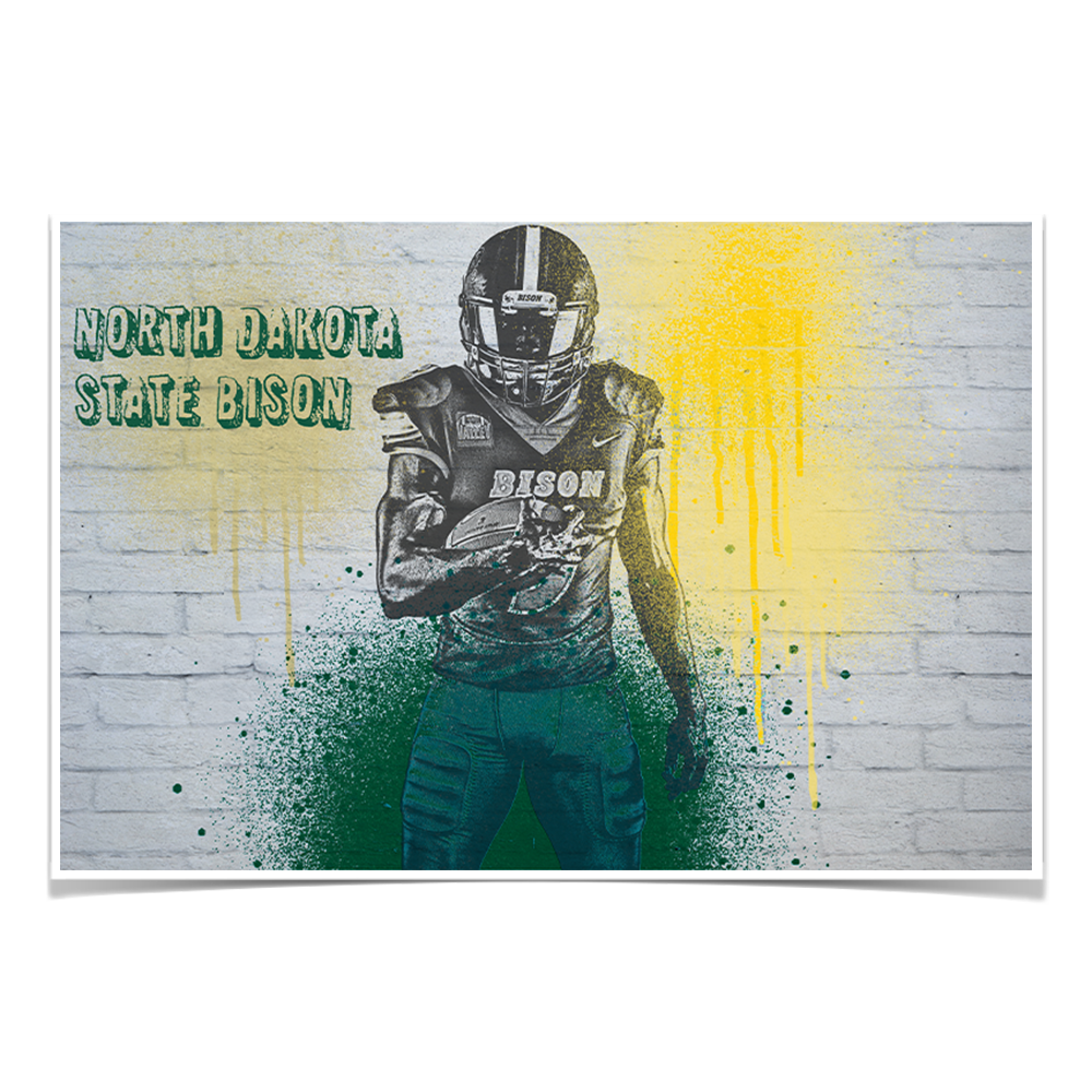 North Dakota State Bison - NDSU Graffiti - College Wall Art #Canvas