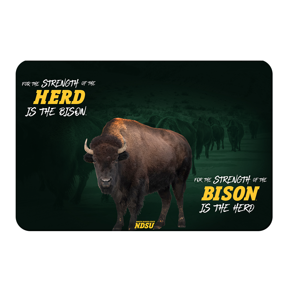 North Dakota State Bison - For the Strength of the Herd - College Wall Art #Canvas