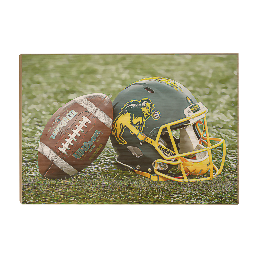 North Dakota State Bisons - Harvest Helmet - College Wall Art #Canvas